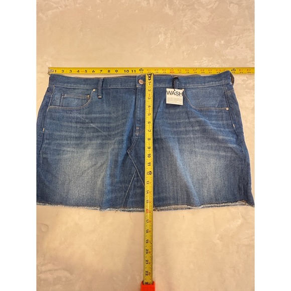 Gap 1969 Womens Denim Mini Skirt Blue Raw Hem Size 35r NEW - Picture 6 of 6